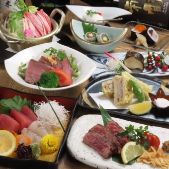 Hachiya ★ A slightly luxurious early summer course ~ Wagyu beef loin steak / sashimi platter / grilled sea bass with saikyo sauce... 2 hours [all-you-can-drink] 6,000 yen