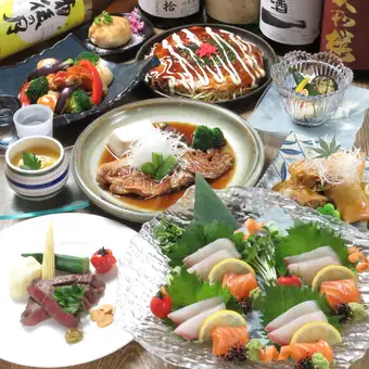 旬彩料理を味わう夏の贅沢スタミナ満喫コース◎2時間飲み放題付6000円（全9品）