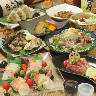 【11月～】蜂ヤ-満足コース◎名物ステーキと悪魔の焼きおにぎり…2時間飲み放題付6600円(全9品)