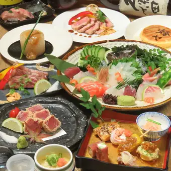 【11月～】蜂ヤ-贅沢コース◎和牛ロースとメバル姿造り…2時間飲み放題付8800円(全9品)