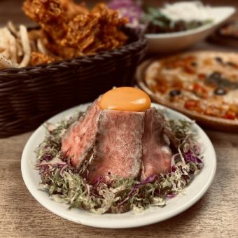 【食べ飲み放題】マウンテン肉タワー付タパス30種類食べ飲み放題プラン3000円