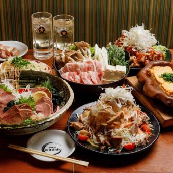 [From 3/1] <2 hours all-you-can-drink included> Concentrated flavor!! Pork Sukiyaki course (7 dishes total) 4,500 yen