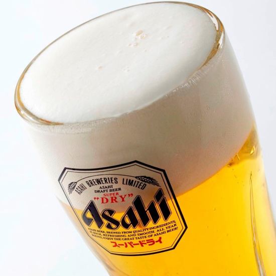 Yakiniku x Beer ⇒ The best combination!! Draft beer is OK for the all-you-can-drink course♪