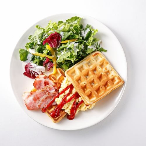 Egg and Cheese Waffle Plate