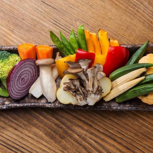 Assorted colorful grilled vegetables