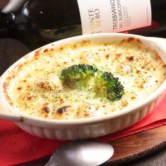 北あかりのニョッキのクリームチーズグラタン