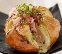 玉ねぎとスモークベーコンのロースト