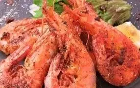 天然　赤海老のガーリックオイル焼