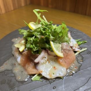 たことサーモンのカルパッチョ