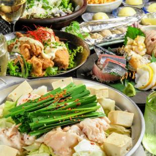 【選べるお手軽コース】もつ鍋or鶏鍋★自慢のザンギ含む全7品120分飲放付コース 4,000円