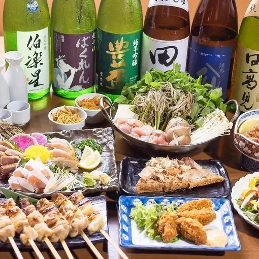 【風コース】冬の味覚!!仙台せり鍋 鶏刺し含全10品生ビール付180分飲み放題5000円→4000円!!