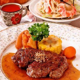 [Lunch] Beef fillet steak lunch course 2,200 yen (tax included)~
