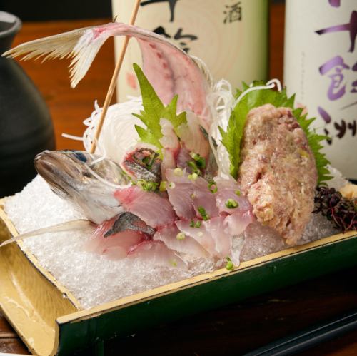 鯵刺し&なめろうセット