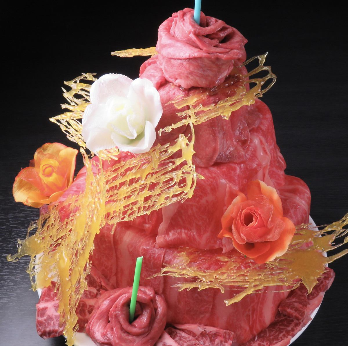 Dawn! and a powerful meat cake! Please for anniversary or birthday ◎