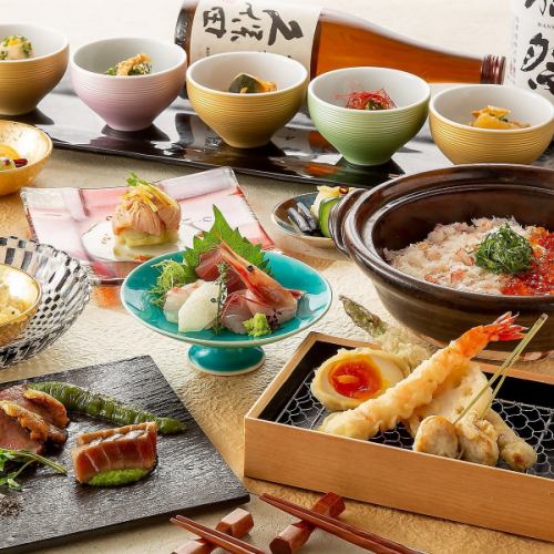 Enjoy gorgeous main dishes! Kyoto-style creative Japanese food