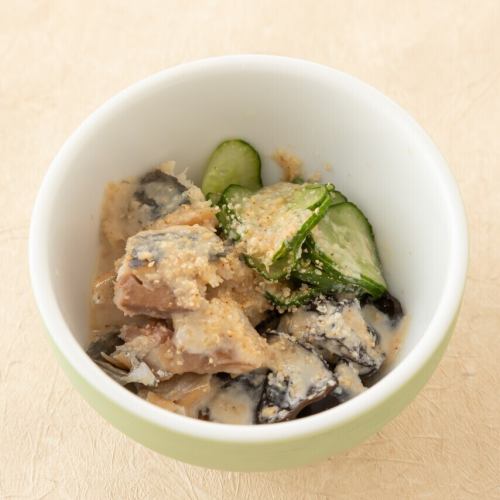 ※おばんざい　焼きアジと胡瓜のごま酢和え
