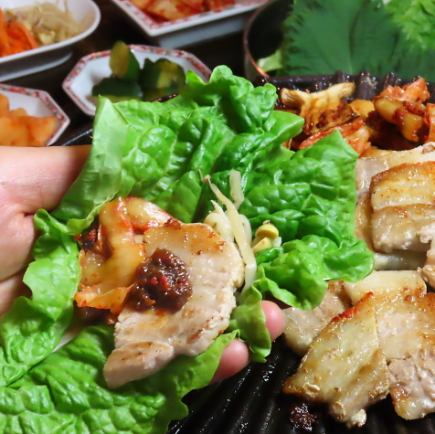 Weekdays only [All-you-can-eat Samgyeopsal] <Finally released> Authentic Korean flavors, 26 items in total ◆ 90 minutes all-you-can-eat for 2,500 yen