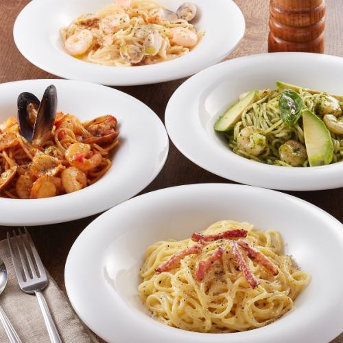 More than 25 kinds of pasta to choose from ♪