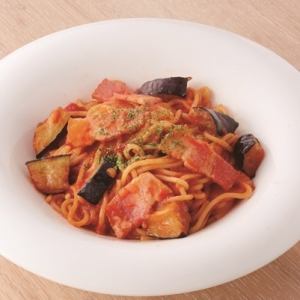 Eggplant and bacon tomato sauce