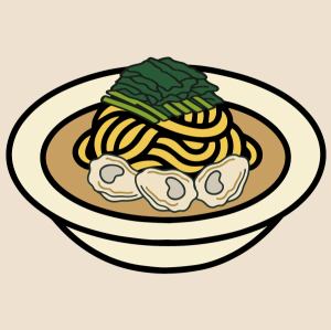 굴과 시금치의 일본식 마늘