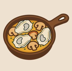 굴과 버섯의 아히 조