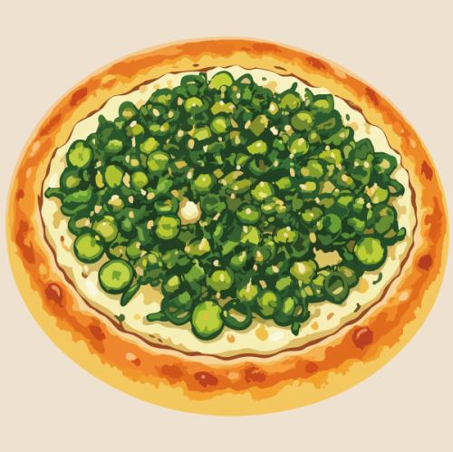 あおさ海苔と葱のピッツァ