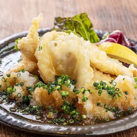 Oita specialty!! Grated chicken tempura with Sudachi ponzu sauce