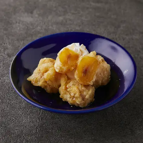 Tempura made with candied chestnuts