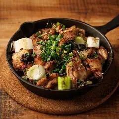 Chicken thigh teppanyaki