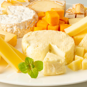 Assortment of 4 kinds of cheese