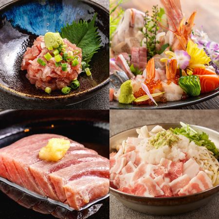 Grilled All-Star Course/Select from hotpot, tuna steak, etc./All-you-can-drink for 3 hours, 10 dishes total, 5,500 yen