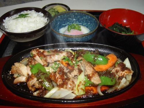 Grilled local chicken set meal