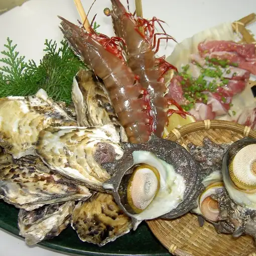 【2-3人份價格】時令生蠔、特大蝦、海螺殼【炭烤】套餐A *僅含食物