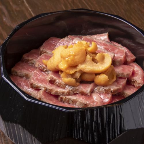 Hitsumabushi with Japanese black beef and sea urchin
