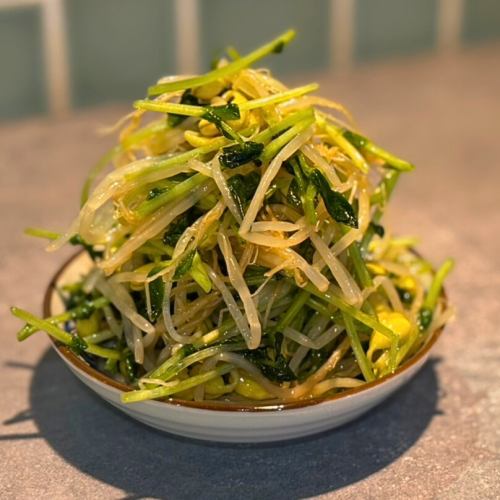 豆苗と豆もやしのナムル