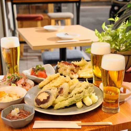【お昼飲みも歓迎！】20～30種類以上の天ぷらをカジュアルに♪