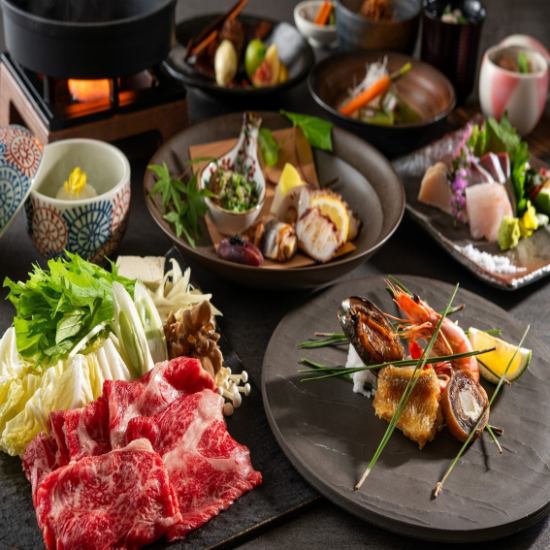 For entertainment or anniversaries ◆ Oita Wagyu beef sukiyaki kaiseki course 8,000 yen