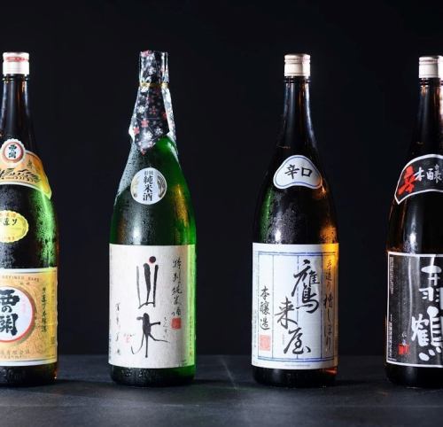 Abundant lineup of local sake