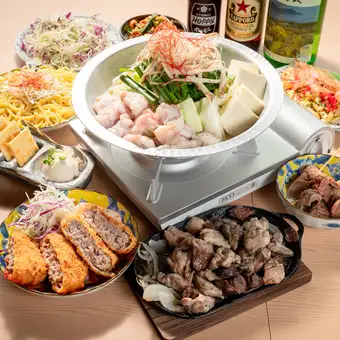 【包含2小时畅饮】主菜是蒜盐牛骨火锅!豪华套餐,共9道菜,4980日元(含税)