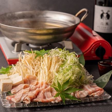 [UMAIMON course] {2.5 hours all-you-can-drink x 7 dishes 4,000 yen} Shabu-shabu with seasonal vegetables, assorted sashimi, etc.