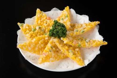 Crispy Chinese-style corn kakiage
