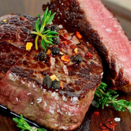 【ブラックアンガス牛ランプファヒータ】贅沢5,500円コース(全11品2H生ビール付き飲み放題)