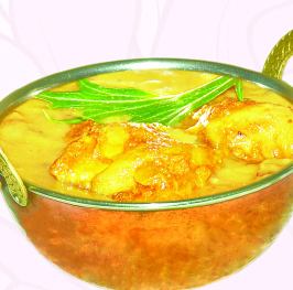 Dal chicken (bean and chicken curry)