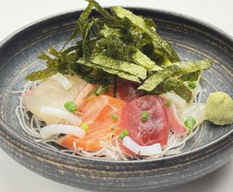 Sesame sauce seafood topping