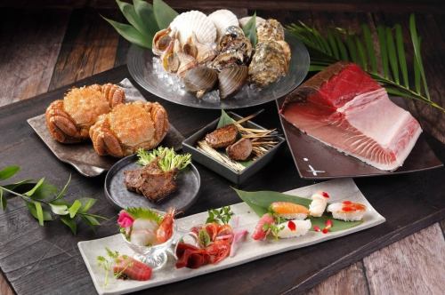 市場で仕入れる本物の海鮮