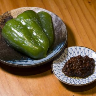 차가운 피망 (고기 된장 포함) 2 장