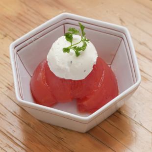 토마토 히타시 (사워 크림 포함)