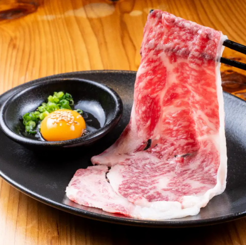 キヨミの本気をご堪能あれ...サーロインのすき焼きコース