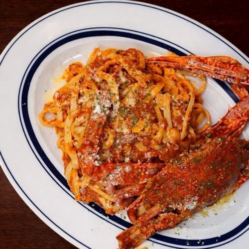 ワタリガニの蟹味噌トマトソース