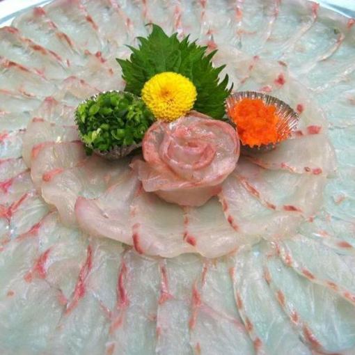 【コラーゲンたっぷり♪】・天然本クエ尽くしの盛宴コース！　9,500円！！